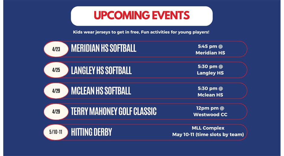 Upcoming MLL Events!