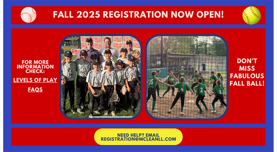 Fall Ball Registration Now Open!